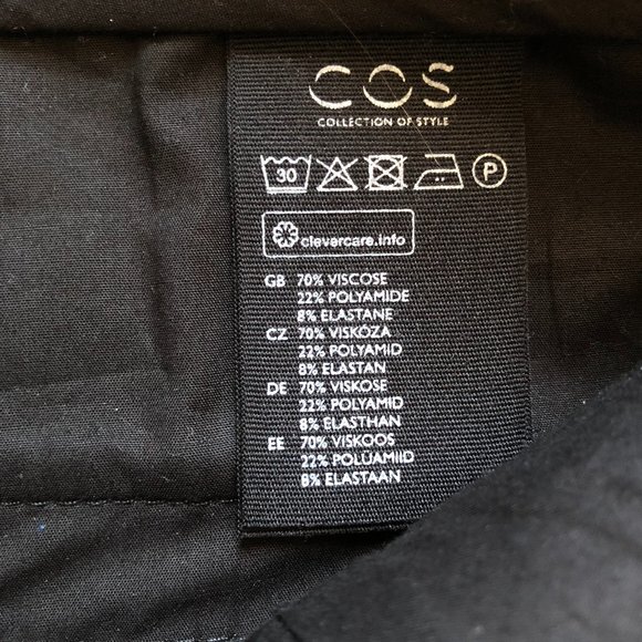 COS skinny black pants 32R NWT - Picture 4 of 5